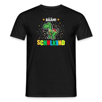Schulkind Dino Einschulung Geschenk - Männer T-Shirt - Schwarz - Vorne - AI Model Male 178 light (178cm)