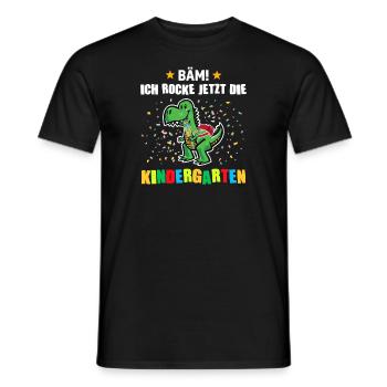 Kindergarten Dino Kindergarten Start Geschenk - Männer T-Shirt - Schwarz - Vorne - AI Model Male 178 light (178cm)