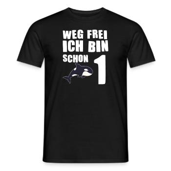 1. Geburtstag Orca 1 Jahr alt Geschenk - Männer T-Shirt - Schwarz - Vorne - AI Model Male 178 light (178cm)