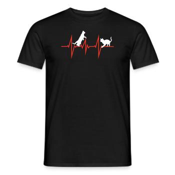 Cat Friend, Cat Accessories Gift - Men's T-Shirt - black - Front - AI Model Male 178 light (178cm)