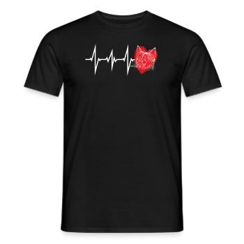 Cat Friend, Cadeau d’accessoires pour chat - T-shirt homme - noir - Devant - AI Model Male 178 light (178cm)