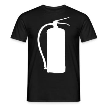 Fire extinguisher design - Safety First in style - Men's T-Shirt - black - Front - AI Model Male 178 light (178cm)