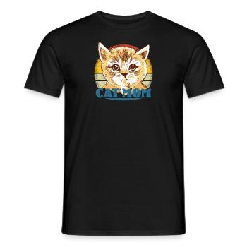 Cat Friend, Cadeau d’accessoires pour chat - T-shirt homme - noir - Devant - AI Model Male 178 light (178cm)