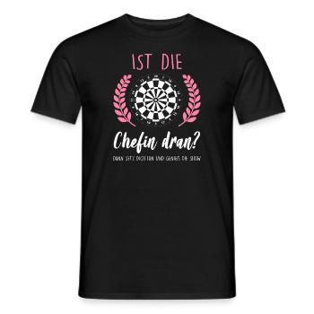Darts Frau Dartspiel Geschenk - Männer T-Shirt - Schwarz - Vorne - AI Model Male 178 light (178cm)