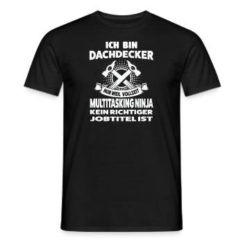 Dachdecker Beruf Dachdeckerei Geschenk - Männer T-Shirt - Schwarz - Vorne - AI Model Male 178 light (178cm)