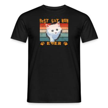 Cat Friend, Cat Accessories Gift - Men's T-Shirt - black - Front - AI Model Male 178 light (178cm)