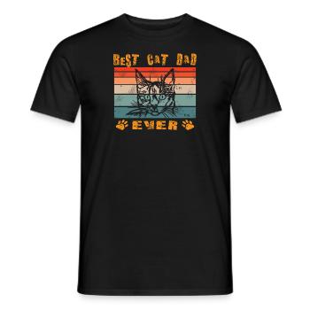 Cat Friend, Cat Accessories Gift - Men's T-Shirt - black - Front - AI Model Male 178 light (178cm)