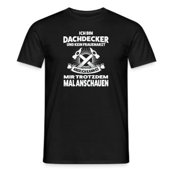Dachdecker Beruf Dachdecken Geschenk - Männer T-Shirt - Schwarz - Vorne - AI Model Male 178 light (178cm)