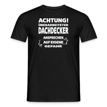 Dachdecker Beruf Dachdecken Geschenk - Männer T-Shirt - Schwarz - Vorne - AI Model Male 178 light (178cm)