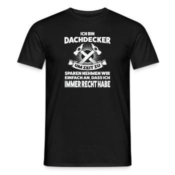 Dachdecker Beruf Dachdecken Geschenk - Männer T-Shirt - Schwarz - Vorne - AI Model Male 178 light (178cm)