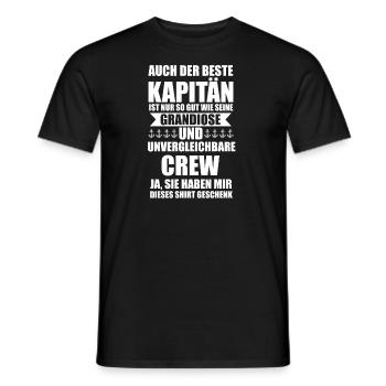 Kapitän Boot Segeln Geschenk - Männer T-Shirt - Schwarz - Vorne - AI Model Male 178 light (178cm)