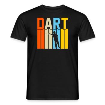 dart retro design dart Geschenk - Männer T-Shirt - Schwarz - Vorne - AI Model Male 178 light (178cm)