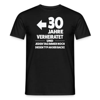 30 Jahre Ehe Bier 30 Ehejahre Geschenk - Männer T-Shirt - Schwarz - Vorne - AI Model Male 178 light (178cm)