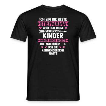 Stiefmama Familie Bonus Mama Geschenk - Männer T-Shirt - Schwarz - Vorne - AI Model Male 178 light (178cm)