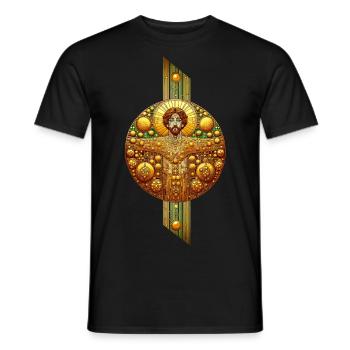 Gustav Klimt | Gott - Männer T-Shirt - Schwarz - Vorne - AI Model Male 178 light (178cm)