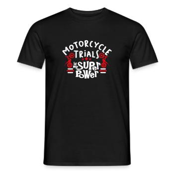 Motorcycle Trial Is My Super Power - Men's T-Shirt - black - Front - AI Model Male 178 light (178cm)