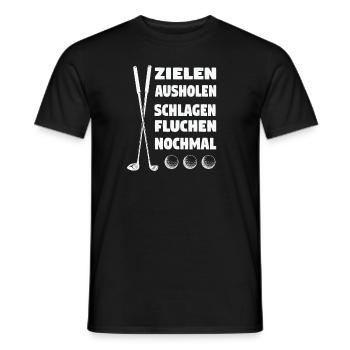 Golfspieler Sport Golfsport Geschenk - Männer T-Shirt - Schwarz - Vorne - AI Model Male 178 light (178cm)