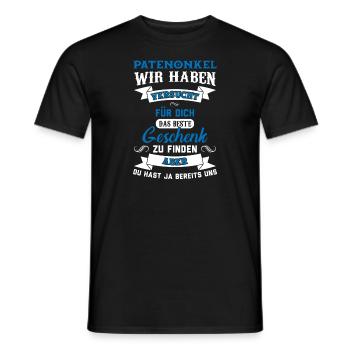 Patenonkel Familie Taufpate Geschenk - Männer T-Shirt - Schwarz - Vorne - AI Model Male 178 light (178cm)