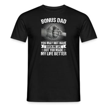 Stiefvater Bonus Vater Stiefvater Geschenk - Männer T-Shirt - Schwarz - Vorne - AI Model Male 178 light (178cm)
