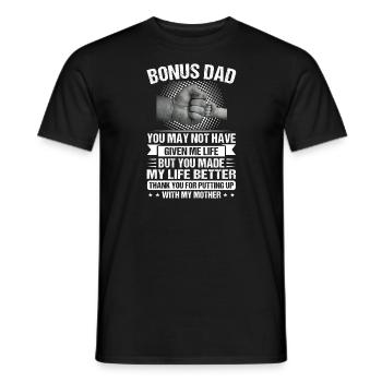 Stiefvater Bonus Vater Stiefvater Geschenk - Männer T-Shirt - Schwarz - Vorne - AI Model Male 178 light (178cm)