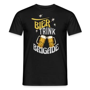 Bier Trink Brigade Biertrinker Männerabend - Männer T-Shirt - Schwarz - Vorne - AI Model Male 178 light (178cm)