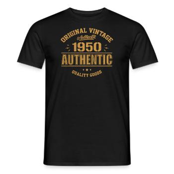 Authentisches Geburtstagsgeschenk aus den 1950er Jahren Original aus den 1950er Jahren - Männer T-Shirt - Schwarz - Vorne - AI Model Male 178 light (178cm)