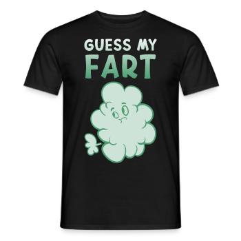Farting Flatulence Fart Farting Guess My Fart - Men's T-Shirt - black - Front - AI Model Male 178 light (178cm)