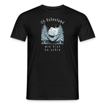 Oh Ruhestand wie bist du schie Rente Erzgebirge - Männer T-Shirt - Schwarz - Vorne - AI Model Male 178 light (178cm)