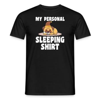 Schlafanzug Mops Mops-Liebhaber Geschenk - Männer T-Shirt - Schwarz - Vorne - AI Model Male 178 light (178cm)