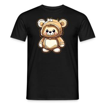 Cute Teddy Bear - Men's T-Shirt - black - Front - AI Model Male 178 light (178cm)
