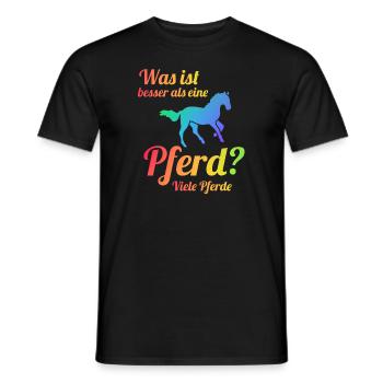 Pferd Reiten Pferde Geschenk - Männer T-Shirt - Schwarz - Vorne - AI Model Male 178 light (178cm)