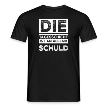 Schicht Arbeit Schichtarbeiter Geschenk - Männer T-Shirt - Schwarz - Vorne - AI Model Male 178 light (178cm)