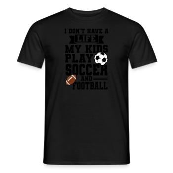 baller fussball baller Geschenk - Männer T-Shirt - Schwarz - Vorne - AI Model Male 178 light (178cm)
