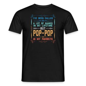 pop-pop Vatertag pop-pop Geschenk - Männer T-Shirt - Schwarz - Vorne - AI Model Male 178 light (178cm)