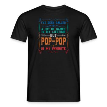pop-pop Vatertag pop-pop Geschenk - Männer T-Shirt - Schwarz - Vorne - AI Model Male 178 light (178cm)