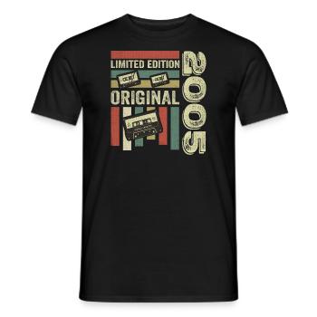 Vintage 2005 - Retro Geburtstagsspruch 2005 - Männer T-Shirt - Schwarz - Vorne - AI Model Male 178 light (178cm)