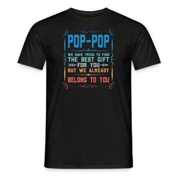 pop-pop Vatertag pop-pop Geschenk - Männer T-Shirt - Schwarz - Vorne - AI Model Male 178 light (178cm)