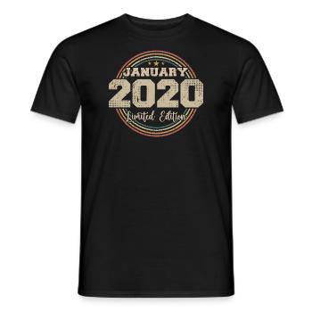 Les légendes sont nées en janvier 2020 - T-shirt homme - noir - Devant - AI Model Male 178 light (178cm)