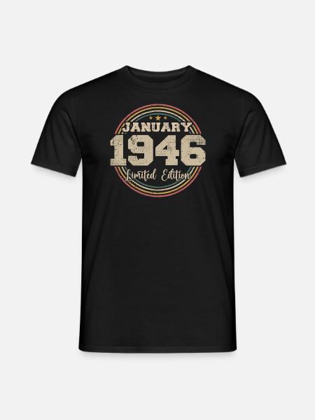 Legender ble født i januar 1946 - T-skjorte herre - svart