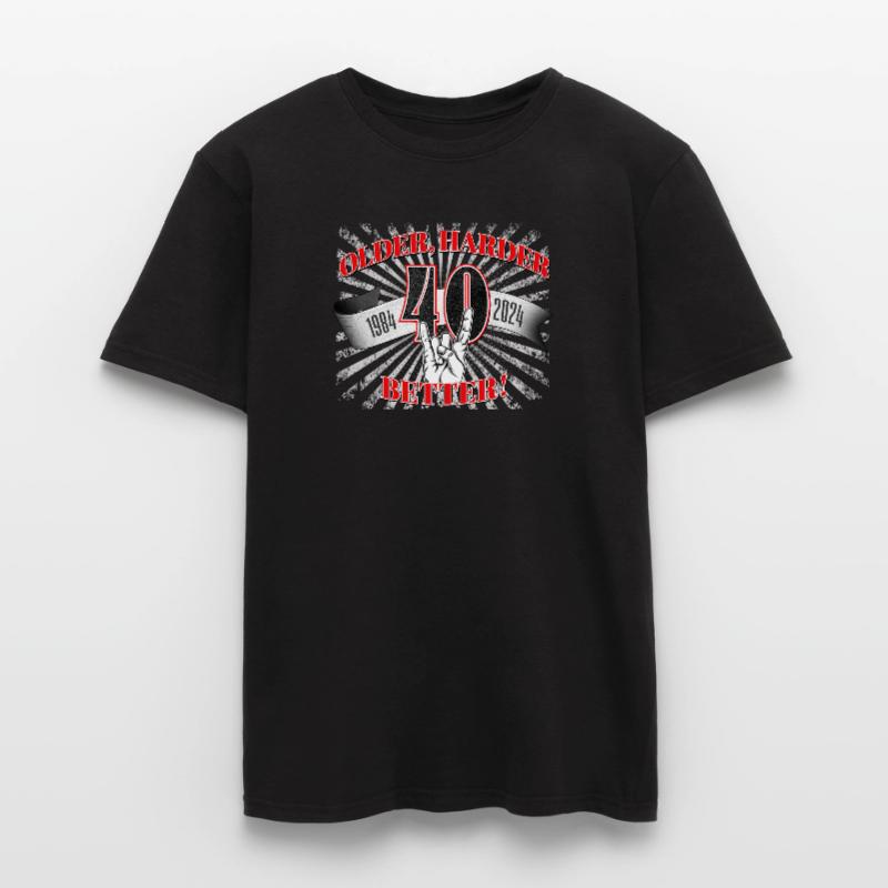 40.Geburtstag eines Metalfan oder Motorradfahrer Männer T-Shirt