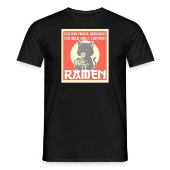 Ramen Japan Japanisch Geschenk - Männer T-Shirt - Schwarz - Vorne - AI Model Male 178 light (178cm)