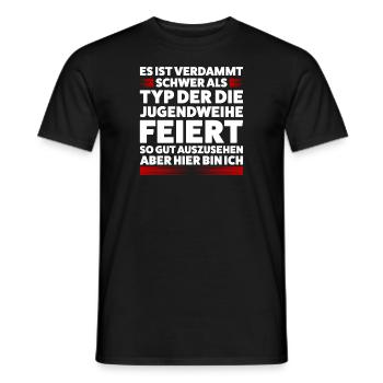 Jugendweihe Jugend Teenager Feier Geschenk - Männer T-Shirt - Schwarz - Vorne - AI Model Male 178 light (178cm)