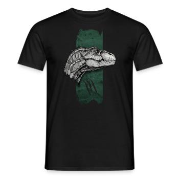 Antike Eleganz: Die Majestät des Velociraptors - Männer T-Shirt - Schwarz - Vorne - AI Model Male 178 light (178cm)