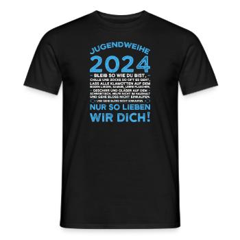 Jugendweihe 2024 Jugend Jugendliche Geschenk - Männer T-Shirt - Schwarz - Vorne - AI Model Male 178 light (178cm)