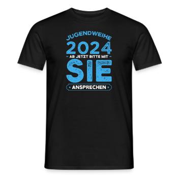 Jugendweihe 2024 Jugend Jugendfeier 2024 Geschenk - Männer T-Shirt - Schwarz - Vorne - AI Model Male 178 light (178cm)