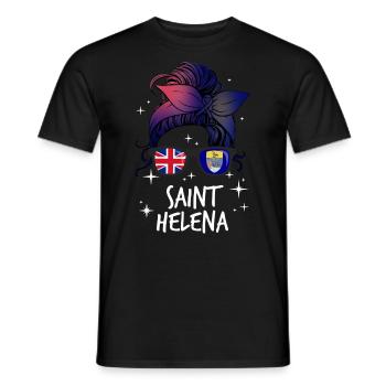 Sainte-Hélène - T-shirt homme - noir - Devant - AI Model Male 178 light (178cm)
