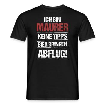 Je suis maçon - apportez de la bière et partez - T-shirt homme - noir - Devant - AI Model Male 178 light (178cm)