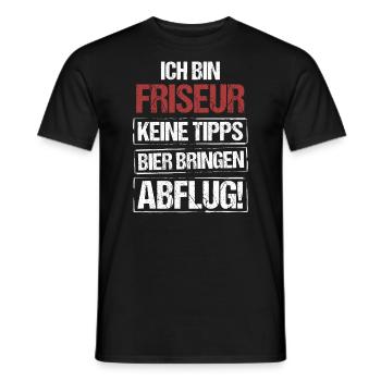 Je suis coiffeur - apportez de la bière et partez - T-shirt homme - noir - Devant - AI Model Male 178 light (178cm)