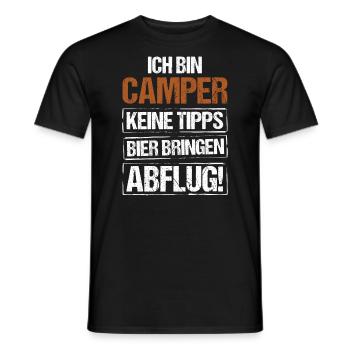 I'm a camper - bring beer and take off - Men's T-Shirt - black - Front - AI Model Male 178 light (178cm)