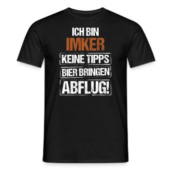 Ich bin Imker - Bier bringen und Abflug - Männer T-Shirt - Schwarz - Vorne - AI Model Male 178 light (178cm)